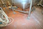 Used Feldmeier Stainless Steel Single Wall Mix Tank, Approximate 1,500 Gallon, Vertical. Internal Tank Dims.  Approx. 92