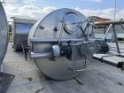 Used Feldmeier 1,700 Gallon 316 Stainless Steel Jacketed Tank. Double motion scraper agitation. Approximate 8' diameter X 4' straight side with approximate 45 degree cone bottom with 4