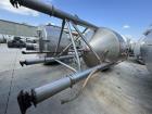 Used Feldmeier 1,700 Gallon 316 Stainless Steel Jacketed Tank. Double motion scraper agitation. Approximate 8' diameter X 4' straight side with approximate 45 degree cone bottom with 4