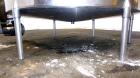Used Filpaco Tank, 2000 Gallons, 304 Stainless Steel, Vertical. 86” Diameter X 84” straight side, open top with (2) covers, cone bottom. Side bottom entering agitator with a (3) blade prop driven by ...