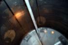 Used Groen Tank, 2500 Gallons, 304 Stainless Steel, Vertical. 90” Diameter x 78” straight side, dished top and bottom. Openings top (2) 1-5/8” threaded, 2-1/2” threaded, 15-3/4” man way, no cover. 2”...