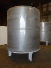 Used Hicks Inc. Tank, 3,000 Gallon, 304 Stainless Steel, Vertical.