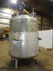 Used Industrial Piping, 1500 Gallon, 304L Stainless Steel, Vertical Tank.