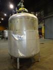 Used Industrial Piping, 1500 Gallon, 304L Stainless Steel, Vertical Tank.