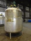 Used- Industrial Piping, 1500 Gallon, 304L Stainless Steel, Vertical Tank.