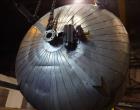 Used Industrial Piping, 1500 Gallon, 304L Stainless Steel, Vertical Tank.