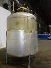 Used Industrial Piping Tank, Approximate 1500 Gallon, 304L Stainless Steel, Ver