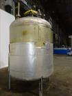 Used- Industrial Piping Tank, Approximate 1500 Gallon, 304L Stainless Steel, Ver