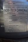 Used- Inox-Tech Pressure Tank, Approximate 3,000 Gallon