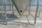 Used 2,000 Gallon JV Northwest Stainless Steel Jacketed Vertical Tank – Cone Bottom, Tri-Clamp Fittings