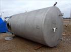 Used-Kennedy Tank, Approximate 3,500 Gallon, 7' Diameter x 15' High, Vertical, Stainless Steel. Dished Heads. (4) Angle iron...