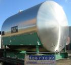 Used L'Hoir Incorporated Tank, 3,602 Gallon (3000 Imperial), 304 stainless steel, horizontal. Approximately 91 1/2