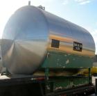Used L'Hoir Incorporated Tank, 3,602 Gallon (3000 Imperial), 304 stainless steel, horizontal. Approximately 91 1/2