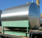 Used L'Hoir Incorporated Tank, 3,602 Gallon (3000 Imperial), 304 stainless steel, horizontal. Approximately 91 1/2