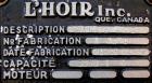 Used L'Hoir Incorporated Tank, 3,602 Gallon (3000 Imperial), 304 stainless steel, horizontal. Approximately 91 1/2
