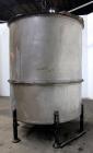 Used L. Lawrence Tank, 2000 Gallon, 316 Stainless Steel, Vertical. Approximately 78” diameter x 90” straight side (56” bolt- on top section), bolt-on flat top with (2) 1/3 hinged covers, dished botto...