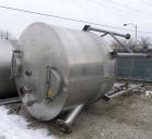 Used Lee Metal Products Tank, 1500 Gallon, 316 Stainless Steel, Vertical. 76