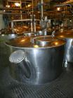 Used Lee Metal Products Tank, 1500 Gallon, 316 Stainless Steel, Vertical. 76'' Diameter x 56'' straight side, 304 stainless steel dished top, hemisperical bottom. Approximate 92'' overall depth. Open...