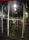 Used Lee Metal Products Tank, 1500 Gallon, 316 Stainless Steel, Vertical. 76'' Diameter x 56'' straight side, 304 stainless steel dished top, hemisperical bottom. Approximate 92'' overall depth. Open...