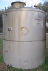 Used Metal Equipment Company Tank, 3,000 gallon, stainless steel, vertical. Approximate 96