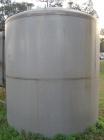 Used Metal Equipment Company Tank, 3,000 gallon, stainless steel, vertical. Approximate 96
