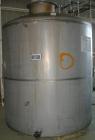 Used Metal Equipment Company Tank, 3,000 gallon, stainless steel, vertical. Approximate 96
