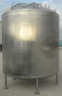 Used Mueller Tank, 2000 Gallon, Model F, 316 stainless steel, vertical. 84