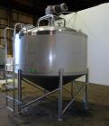Used Mueller Mix Tank, 1,500 Gallon, Model F, 304 Stainless Steel, Vertical