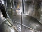 Used- Mueller Mix Tank, 1,500 Gallon, Model F, 304 Stainless Steel, Vertical.