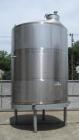 Used 3000 Gallon Stainless Steel Mueller Vertical Partially Jacketed Tank