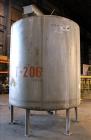 Used- Mueller Tank, Approximate 3,500 Gallon, 304 Stainless Steel, Vertical. 304 Stainless steel jacket. Approximate 96