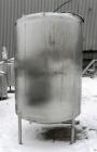 Used Lake Process Systems Tank, 1000 Gallon, Model LPS-1000, 304 Stainless Steel, Vertical. 60