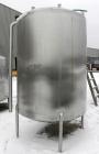 Used Lake Process Systems Tank, 1000 Gallon, Model LPS-1000, 304 Stainless Steel, Vertical. 60