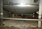 Used- Storage Tank, Approximate 3750 Gallon, Stainless Steel, Vertical. Approximately 7' diameter x 12' straight side, dish ...