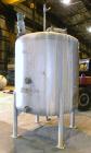 Used Tank, 1075 Gallon, 304 Stainless Steel, Vertical. 72