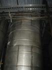 Used-Approximately 4,500 gallon vertical stainless steel tank.  7'3