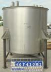 Used Tank, 1200 gallon, 316 stainless steel, vertical. 72