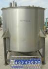 Used Tank, 1200 gallon, 316 stainless steel, vertical. 72
