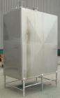 Used Rectangular Tank, 1500 Gallon, 316 Stainless Steel, Vertical. Approximately 76