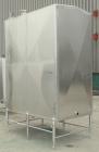 Used Rectangular Tank, 1500 Gallon, 316 Stainless Steel, Vertical. Approximately 76