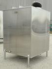 Used Square Tank, 1400 Gallon, 304 stainless steel, vertical. Approximately 66