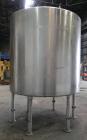 Used Tank, 2000 Gallon, Stainless Steel, Vertical. 84