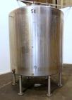Used Tank, 2000 Gallon, 304 Stainless Steel Vertical. 84
