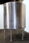 Used- Tank, 2000 Gallon, 304 Stainless Steel Vertical. 84