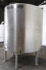 Used Tank, 2000 Gallon, 304 Stainless Steel Vertical. 84