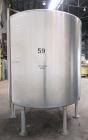 Used Tank, 2000 Gallon, 304 Stainless Steel Vertical. 84