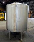 Used Tank, 2000 Gallon, 304 Stainless Steel Vertical. 84