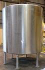 Used- Tank, 2000 Gallon, 304 Stainless Steel Vertical. 84