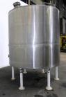 Used Tank, 2000 Gallon, 304 Stainless Steel, Vertical. 84