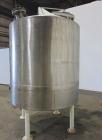 Used- Tank, 1000 Gallon, 304 Stainless Steel, Vertical. 66